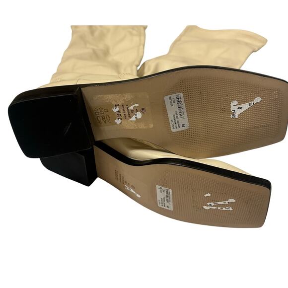 New SCHUTZ Leather Over the Knee Boot Shopworn - Picture 6 of 9